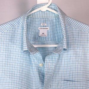 Club Monaco Light Blue Mini Check Shirt